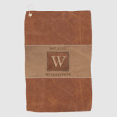 Blauwsteenband Chestnut Brown Golfhanddoek (Voorkant)