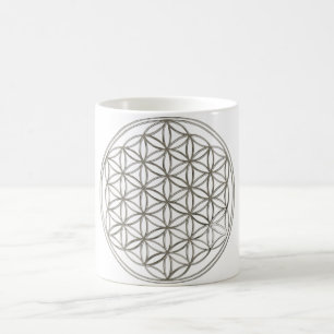 Blauwte des lebens / bloem zilver groot koffiemok