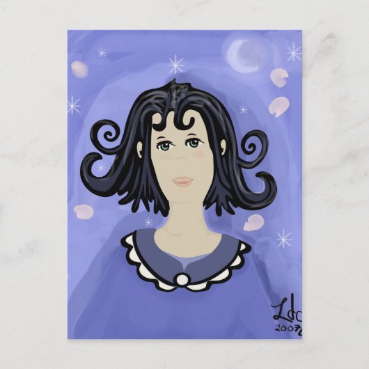 Blauwte in het Briefkaart Night (Voorkant)