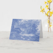 Blauwtoil de Jouy Frans Land Shabby Elegance Kaart (Gele Bloem)