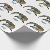 Blauwtongen cartoon illustratie cadeaupapier (Hoek)