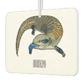 Blauwtongen cartoon illustratie luchtverfrisser (Links)