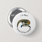 Blauwtongen cartoon illustratie ronde button 5,7 cm (Voorkant /achterkant)