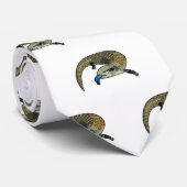 Blauwtongen cartoon illustratie stropdas (Opgerold)