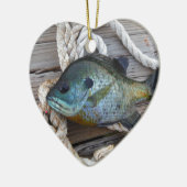 Blauwvintonijn op de haven en aan de touw keramisch ornament (Links)