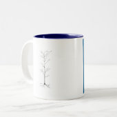 blauwvintonijn tweekleurige koffiemok (Voorkant links)
