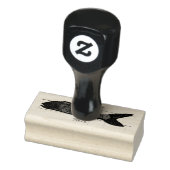 Blauwvis zwemmen 	rubberstempel (Stempel)
