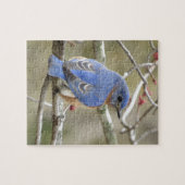 Blauwvogel achterzijde legpuzzel (Horizontaal)