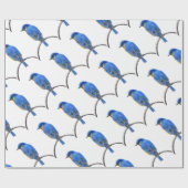 Blauwvogel Cadeaupapier (Vlak)