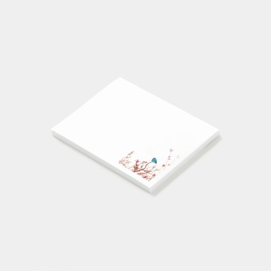 Blauwvogel en bessen Post-it Sticky Notes (Schuin)