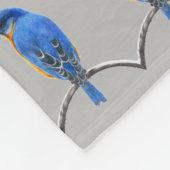 Blauwvogel Fleece Deken (Hoek)