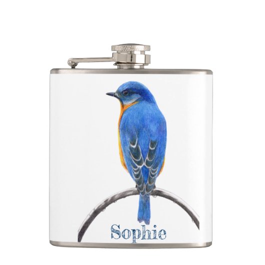 Blauwvogel Heupfles (Voorkant)