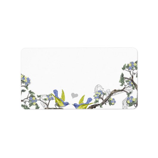  blauwvogel-labels etiket (Voorkant)