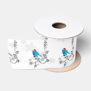 Blauwvogel met Kerstmis Lint