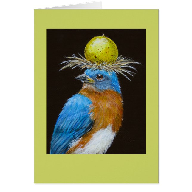 blauwvogel met scuppernong-kaart (Voorkant)