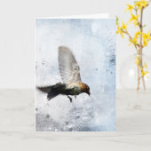 Blauwvogel, Moederdag Kaart (Gele Bloem)