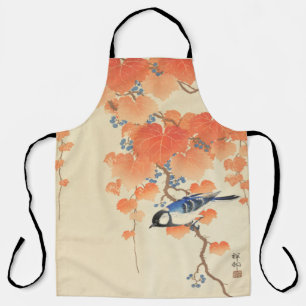 Blauwvogel op een Paulownia-boom Schort