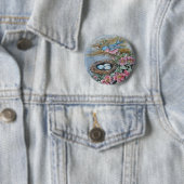 Blauwvogel Ronde Button 5,7 Cm (In situ)