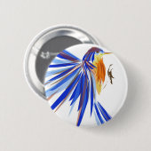 Blauwvogel Ronde Button 5,7 Cm (Voorkant /achterkant)