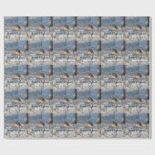 Blauwvogel van geluk Inspirerend Cadeaupapier (Vlak)