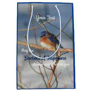 Blauwvogel van geluk Inspirerend Medium Cadeauzakje