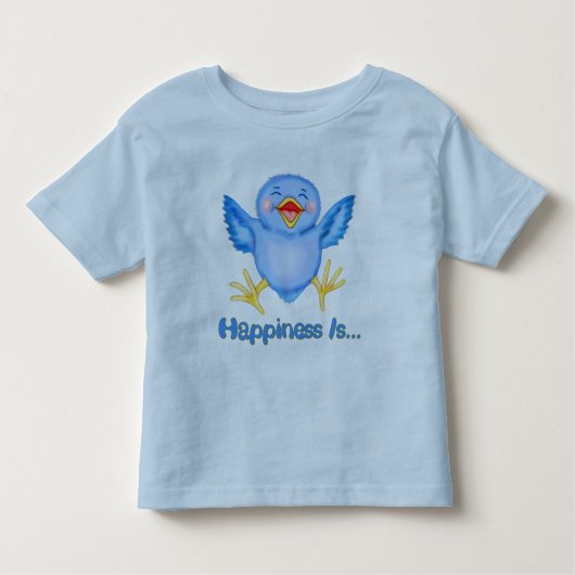 Blauwvogel van geluk kinder shirts (Voorkant)