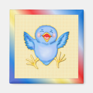 Blauwvogel van geluk magneet
