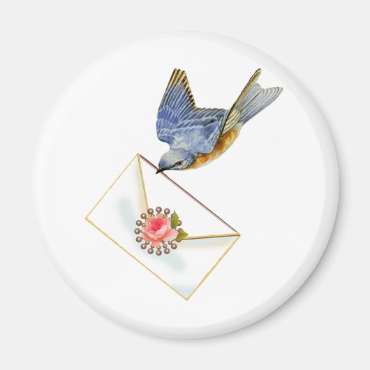 Blauwvogel van geluk magneet (Voorkant)