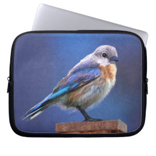 Blauwvogel (Vrouw) Schilderen - Oorspronkelijke vo Laptop Sleeve