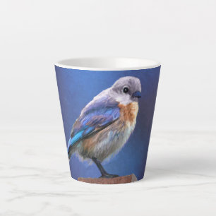 Blauwvogel (Vrouw) Schilderen - Oorspronkelijke vo Latte Mok
