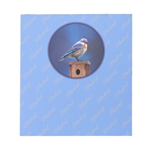 Blauwvogel (Vrouw) Schilderen - Oorspronkelijke vo Notitieblok (Voorkant)
