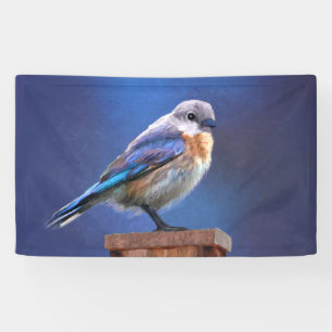Blauwvogel (Vrouw) Schilderen - Oorspronkelijke vo Spandoek