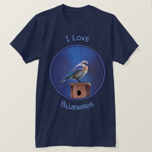 Blauwvogel (Vrouw) Schilderen - Oorspronkelijke vo T-shirt