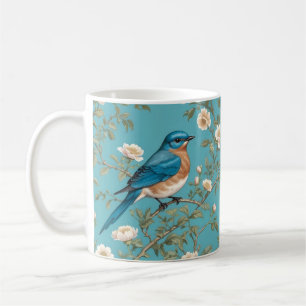 Blauwvogel William Morris geïnspireerd Turquois Koffiemok