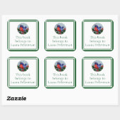 Blauwvogelboekje Vierkante Sticker (Vel)