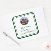 Blauwvogelboekje Vierkante Sticker (Envelop)