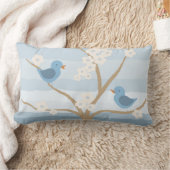 Blauwvogelboom gooit kussen (Deken)