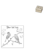 Blauwvogels Aangepaste houten stempel (Gestempeld)