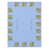 Blauwvogels en Hexagon Birdhouse Blue Tafelkleed (Voorkant)