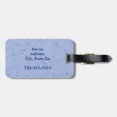 Blauwvogels en perziken Blauw Bagagelabel (Achterkant horizontaal)
