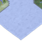 Blauwvogels en perziken Blauw Tafelkleed (Gekanteld)