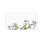 blauwvogels Geel en Blauw Etiketten (Voorkant)