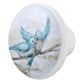 Blauwvogels Keramische Knop (Rechts)