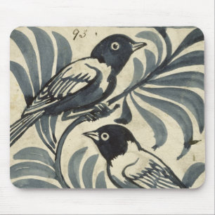 Blauwvogels (m/v op papier) muismat