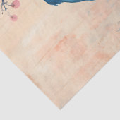  Blauwvogels op Cherry Blossom Branch Tissuepapier (Detail)