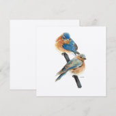 Blauwvogels Waterverf kunst (Voorkant / Achterkant)