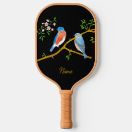 Blauwvogels zwart pickleball paddle