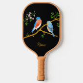 Blauwvogels zwart pickleball paddle (Achterkant)