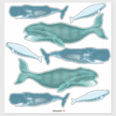  blauwwalvissen Steampunk Sticker (Vel)