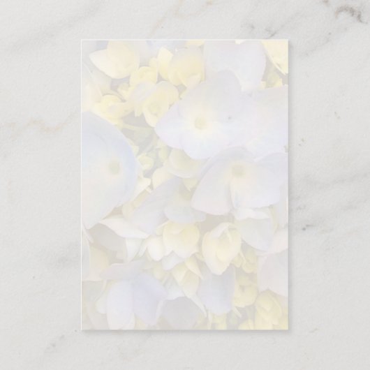 Blauwwaterhydrangea Feminine Visitekaartjes (Achterkant)